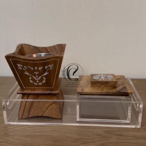Wooden Incense Holder Set