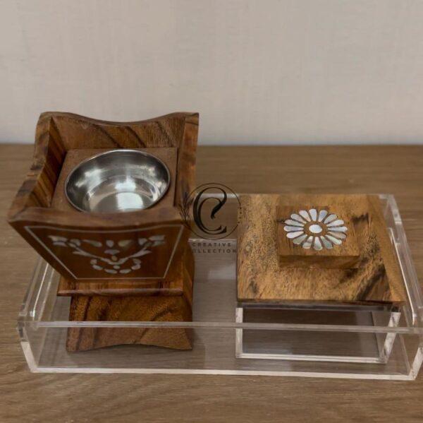 Wooden Incense Holder Set